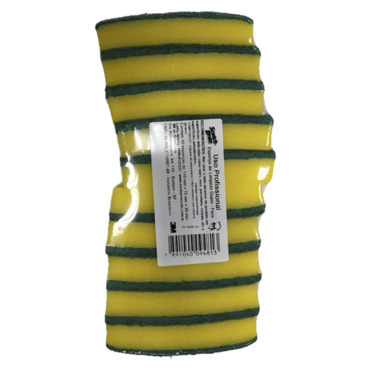 Esponja Dupla Face Verde e Amarela 3M com 10 unidades Scotch-Brite