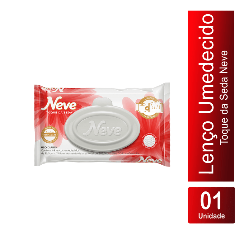 Lenço Umedecido Neve 48 unidades
